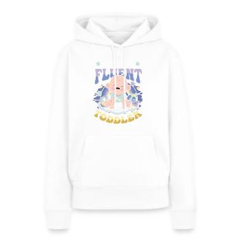 Ich Spreche Fließend Kleinkind - Frauen Premium Bio Hoodie - Weiß - Vorne - Julia (174cm)