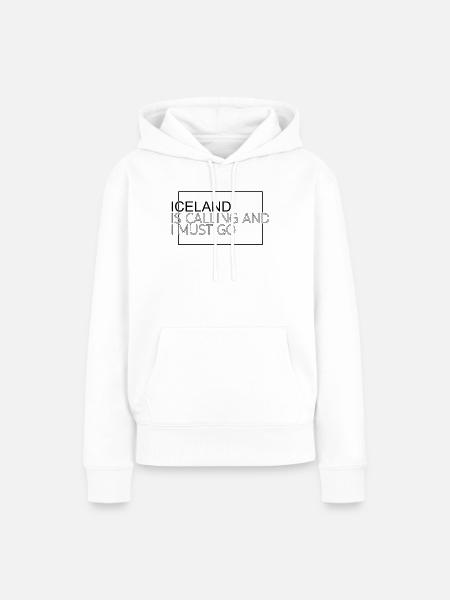 Island Spruch - Frauen Premium Bio Hoodie - Weiß