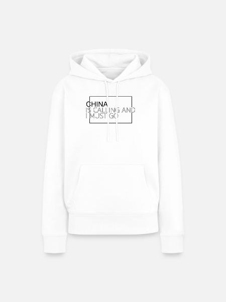 China Spruch - Frauen Premium Bio Hoodie - Weiß