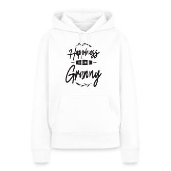 Womens Happiness Is Being a Granny - Women’s Premium Organic Hoodie - white - Front - Julia (174cm)