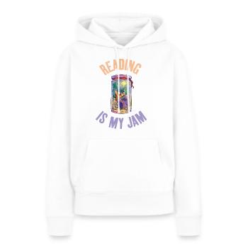 La lecture est mon art cool de confiture pour - Sweat à capuche Premium bio Femme - blanc - Devant - Julia (174cm)