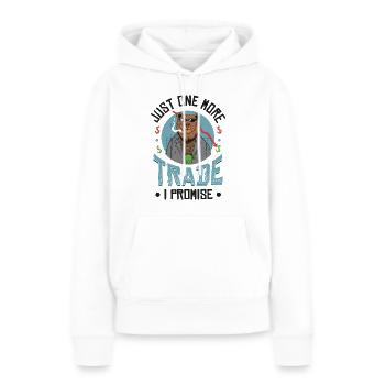 Plus qu’un seul échange que je promets - Sweat à capuche Premium bio Femme - blanc - Devant - Julia (174cm)