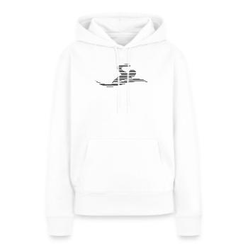 Nager - Sweat à capuche Premium bio Femme - blanc - Devant - Julia (174cm)