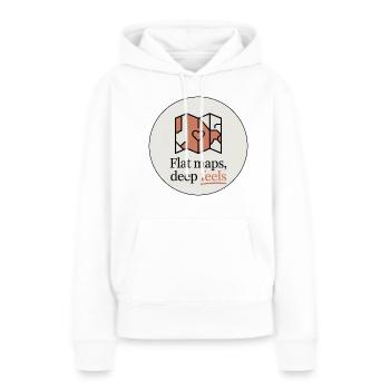 Flache Karten Deep Feels Geografie Kartografie - Frauen Premium Bio Hoodie - Weiß - Vorne - Julia (174cm)
