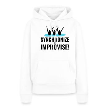 Synchronschwimmen Improvisieren Team Schwimmer Humor - Frauen Premium Bio Hoodie - Weiß - Vorne - Julia (174cm)