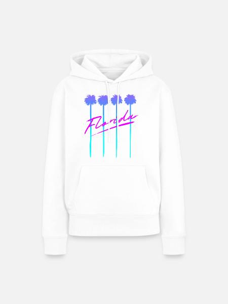 Florida Palmen - Frauen Premium Bio Hoodie - Weiß