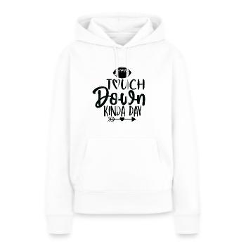 Touchdown Kinda Day - Football - Sweat à capuche Premium bio Femme - blanc - Devant - Julia (174cm)