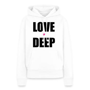 Amour profond - Sweat à capuche Premium bio Femme - blanc - Devant - Julia (174cm)