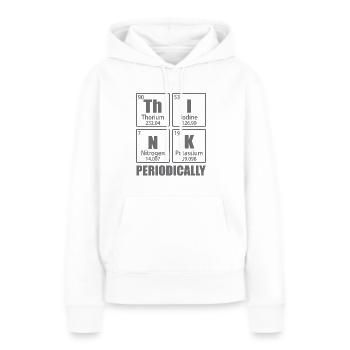 Periodisch denken - Elemente des Periodensystems - Frauen Premium Bio Hoodie - Weiß - Vorne - Julia (174cm)