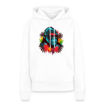 Plaint des jours de pluie - Sweat à capuche Premium bio Femme - blanc - Devant - Julia (174cm)