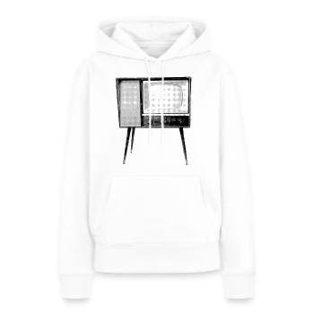 Vintage Fernseher - Frauen Premium Bio Hoodie - Weiß - Vorne - Julia (174cm)
