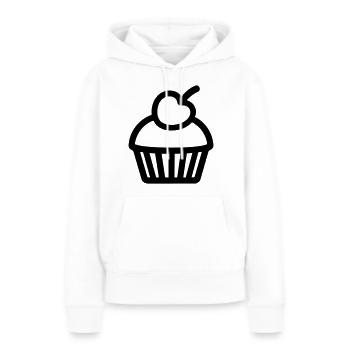 Cupcake - Frauen Premium Bio Hoodie - Weiß - Vorne - Julia (174cm)