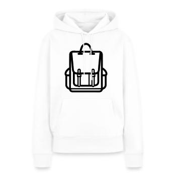 Rucksack - Frauen Premium Bio Hoodie - Weiß - Vorne - Julia (174cm)