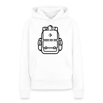 Rucksack - Frauen Premium Bio Hoodie - Weiß - Vorne - Julia (174cm)