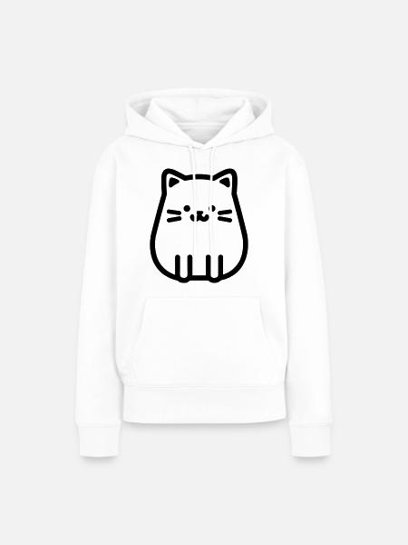Kätzchen - Frauen Premium Bio Hoodie - Weiß