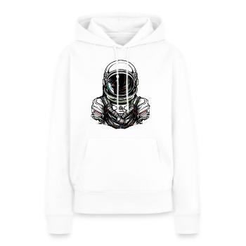 astronaut - Frauen Premium Bio Hoodie - Weiß - Vorne - Julia (174cm)