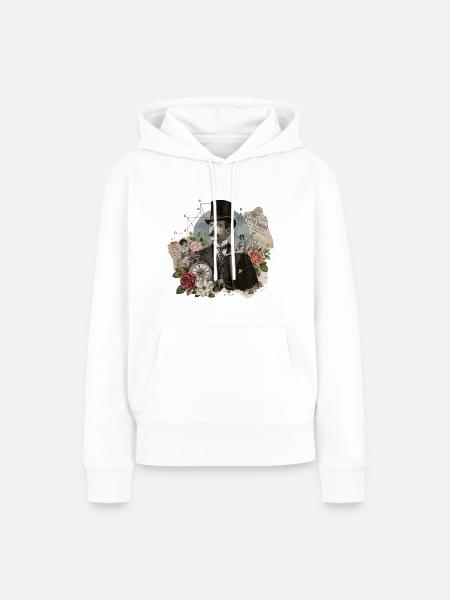Viktorianische Fantasie Collage - Frauen Premium Bio Hoodie - Weiß