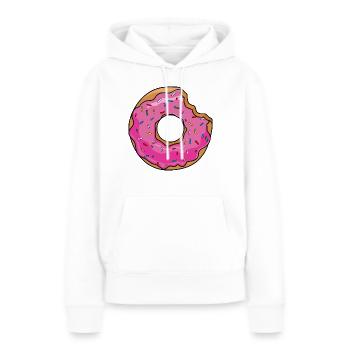 Donut mit Biss - Frauen Premium Bio Hoodie - Weiß - Vorne - Julia (174cm)