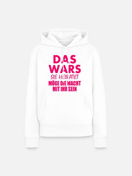 Das wars sie heiratet - Frauen Premium Bio Hoodie - Weiß