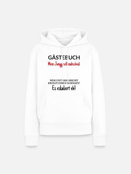 Junggesellenabschied Gästebuch - Frauen Premium Bio Hoodie - Weiß