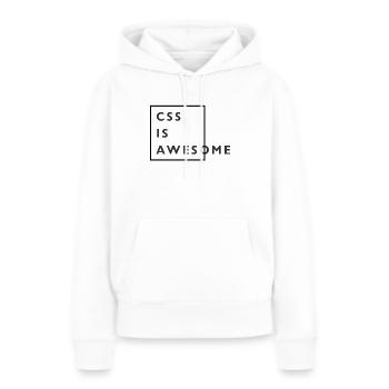 CSS est génial t-shirt - Sweat à capuche Premium bio Femme - blanc - Devant - Julia (174cm)
