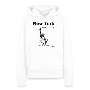 New York - Best Trip - Women’s Premium Organic Hoodie - white - Front - Julia (174cm)