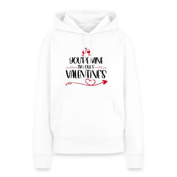 you're mine i'm yours valentine's. cadeau d'amour. - Sweat à capuche Premium bio Femme - blanc - Devant - Julia (174cm)