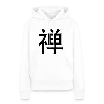 Chinesische Worte: Zen - Frauen Premium Bio Hoodie - Weiß - Vorne - Julia (174cm)