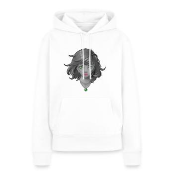Anime Mädchen mit hübschem Schmuck - Frauen Premium Bio Hoodie - Weiß - Vorne - Julia (174cm)