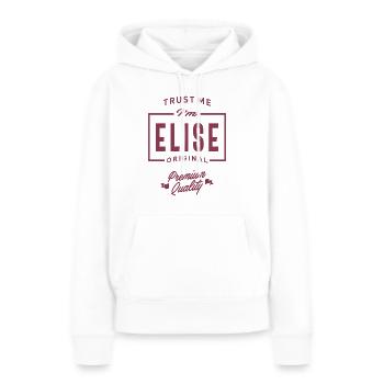 Elise Personalized Name Birthday Gift - Women’s Premium Organic Hoodie - white - Front - Julia (174cm)
