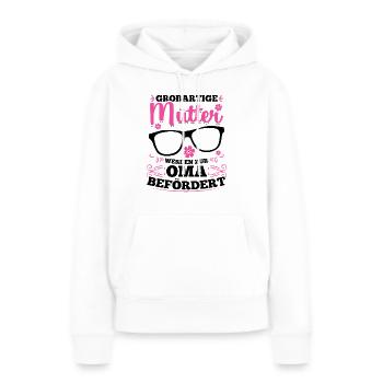Großartige Mütter werden zur Oma befördert - Frauen Premium Bio Hoodie - Weiß - Vorne - Julia (174cm)