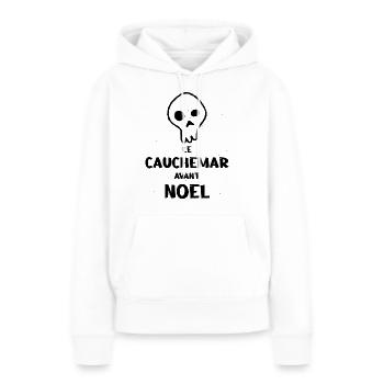 Le cauchemar avant le Noël - Sweat à capuche Premium bio Femme - blanc - Devant - Julia (174cm)