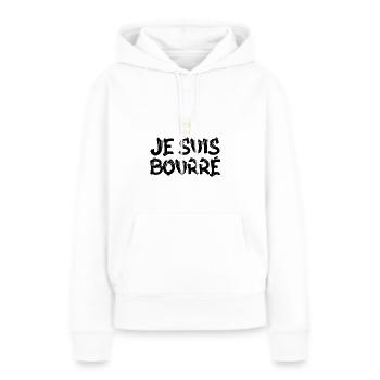 surprise je suis bourré - Sweat à capuche Premium bio Femme - blanc - Devant - Julia (174cm)