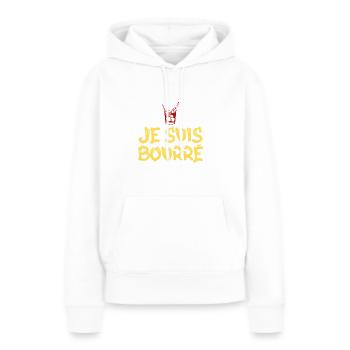 surprise je suis bourré - Sweat à capuche Premium bio Femme - blanc - Devant - Julia (174cm)