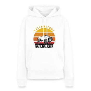 Yellowstone Nationalpark - Frauen Premium Bio Hoodie - Weiß - Vorne - Julia (174cm)