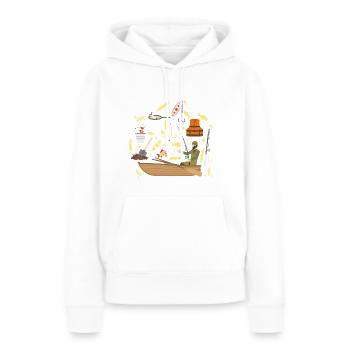 Wassersport - Frauen Premium Bio Hoodie - Weiß - Vorne - Julia (174cm)