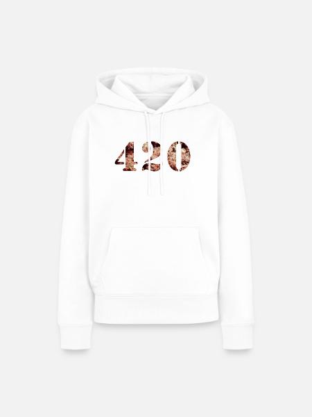 420 Weed - Frauen Premium Bio Hoodie - Weiß