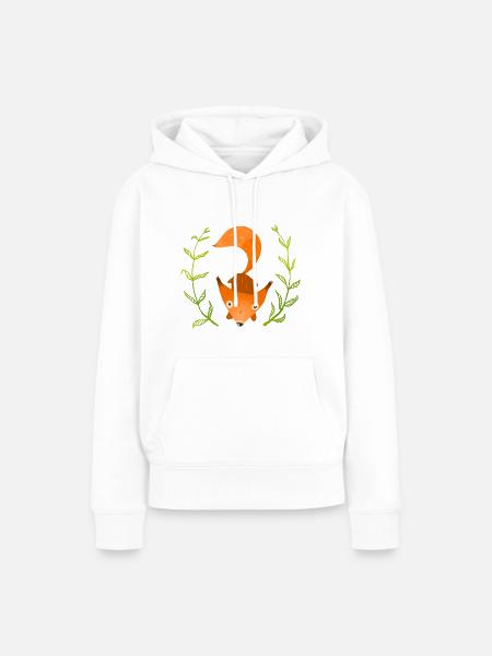 Wildtiere - Frauen Premium Bio Hoodie - Weiß