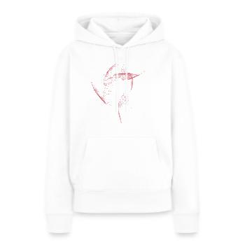 Waves Wellen red - Frauen Premium Bio Hoodie - Weiß - Vorne - Julia (174cm)