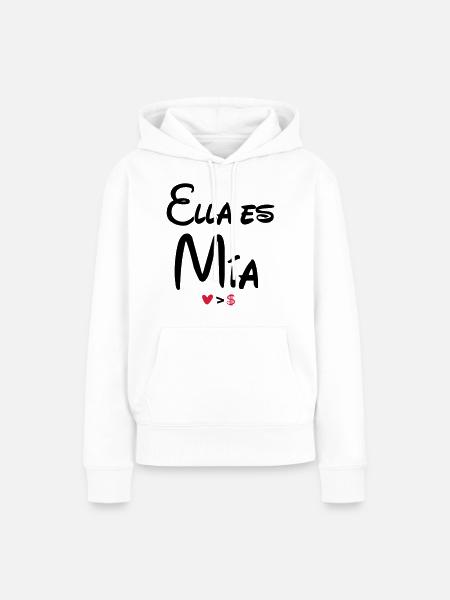ella_es_mia - Frauen Premium Bio Hoodie - Weiß