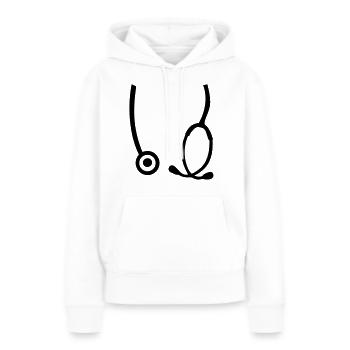 Stethoskop Arzt - Frauen Premium Bio Hoodie - Weiß - Vorne - Julia (174cm)