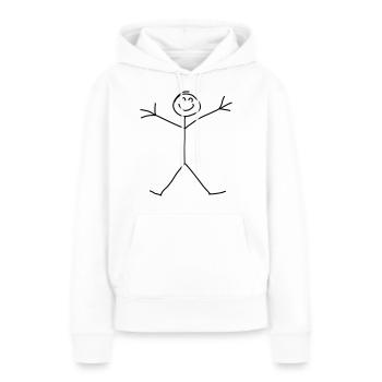 Stick Figure - Frauen Premium Bio Hoodie - Weiß - Vorne - Julia (174cm)