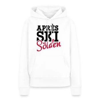 Sölden - Frauen Premium Bio Hoodie - Weiß - Vorne - Julia (174cm)