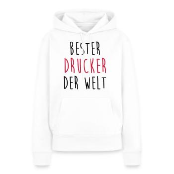 Drucker Druckerin Drucken Druckmaschine Druck - Frauen Premium Bio Hoodie - Weiß - Vorne - Julia (174cm)