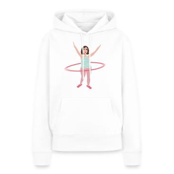 Hula-Hoop Figur - Frauen Premium Bio Hoodie - Weiß - Vorne - Julia (174cm)