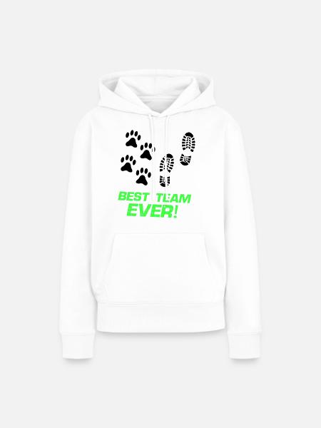 best team ever - Frauen Premium Bio Hoodie - Weiß