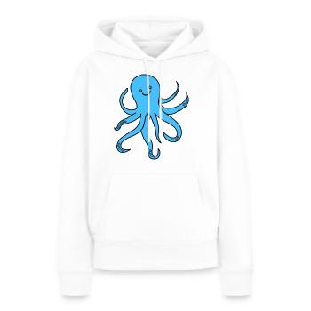 Pieuvre Pieuvre - Sweat à capuche Premium bio Femme - blanc - Devant - Julia (174cm)