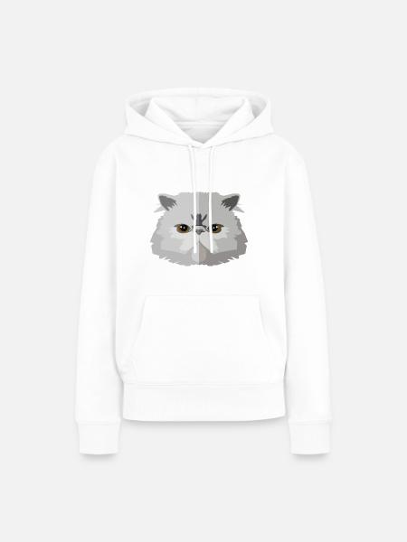 Katze - Frauen Premium Bio Hoodie - Weiß