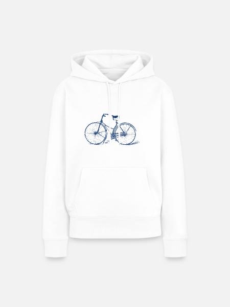 Fahrrad - Frauen Premium Bio Hoodie - Weiß