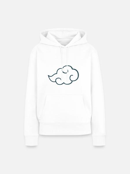 Manga-Wolke - Frauen Premium Bio Hoodie - Weiß